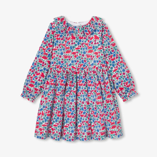 Girl dress in Liberty fabric - white/multicolour