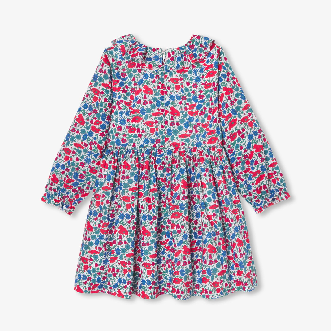 Girl dress in Liberty fabric - white/multicolour