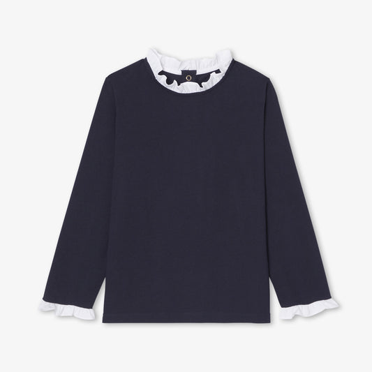 Girl long-sleeved T-shirt - jacadi navy