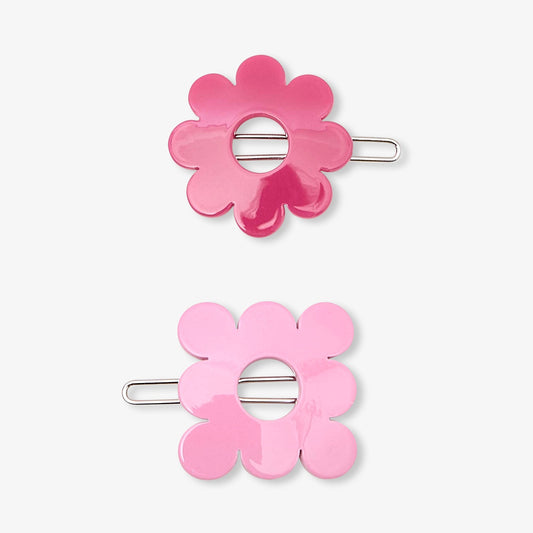 Girl duo of hair clips - pink