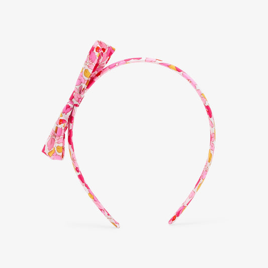 Girl headband in Liberty fabric - pink/multicolour