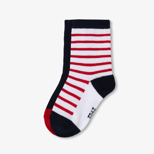 Baby boy duo of socks - blue/red