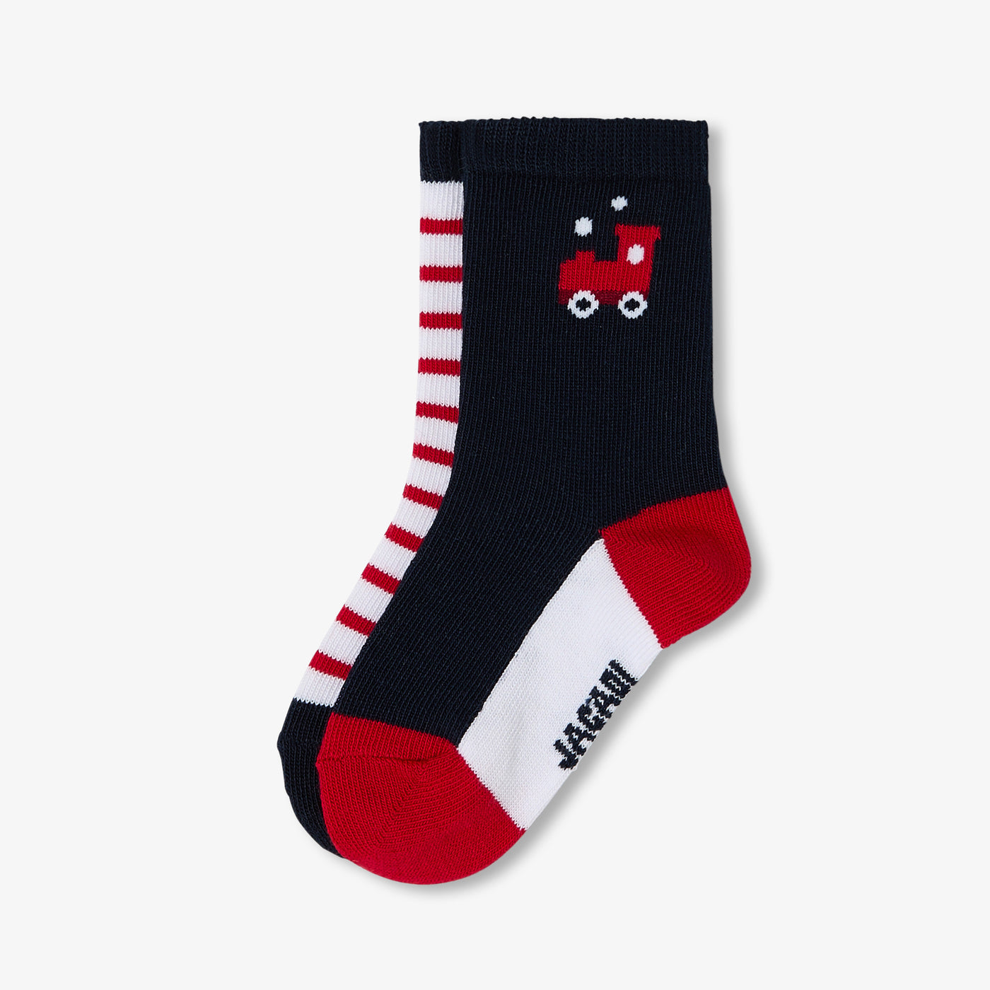 Baby boy duo of socks - blue/red