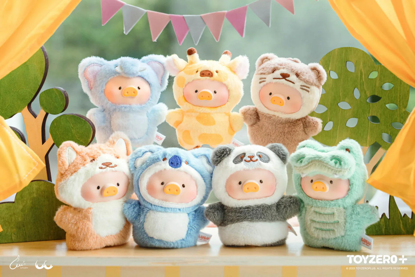 Lulu The Piggy-Animal Party Forest Theater Vinyl Finger Puppet Blind Box (Box of 6)