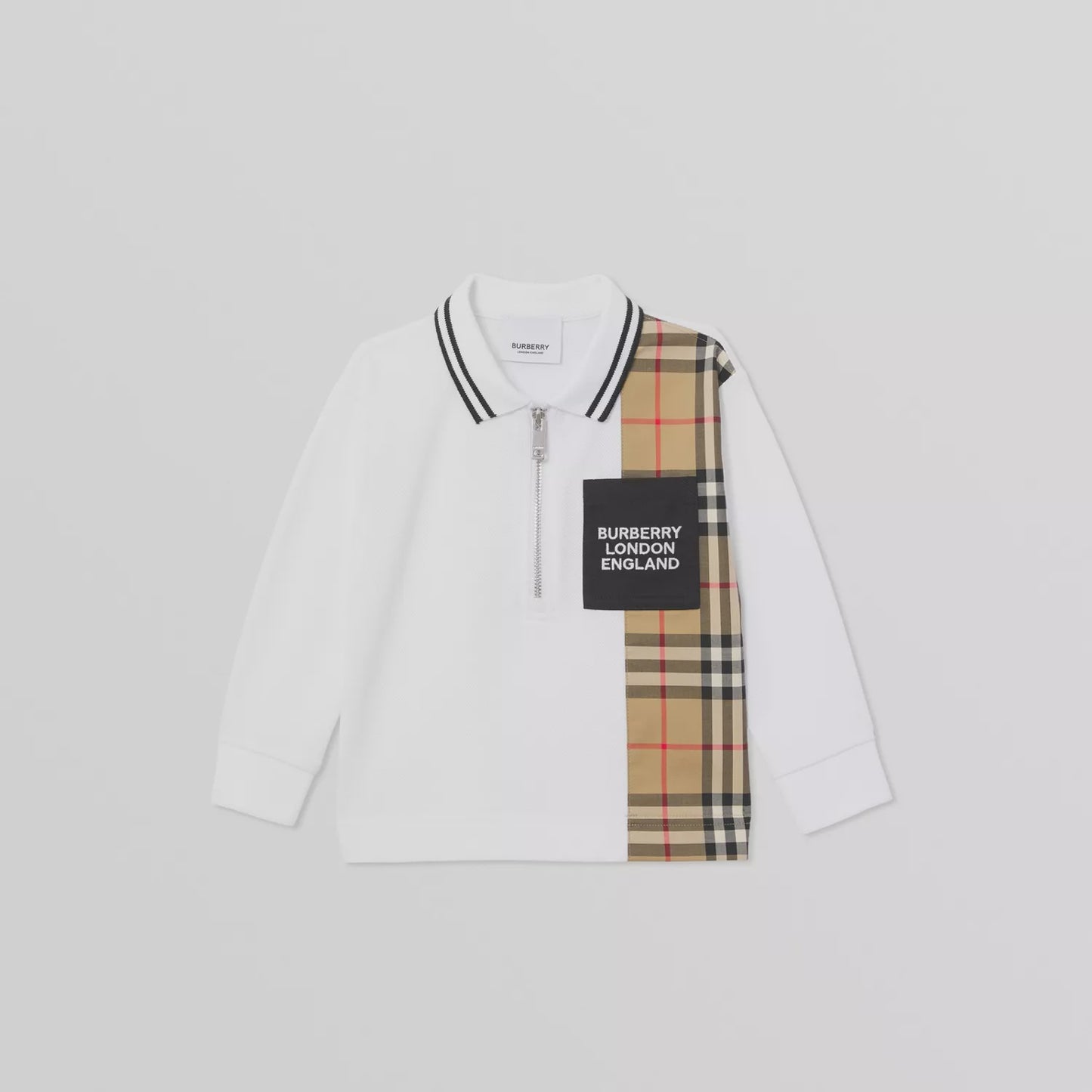 Burberry Baby Long-sleeve Vintage Check Polo Shirt