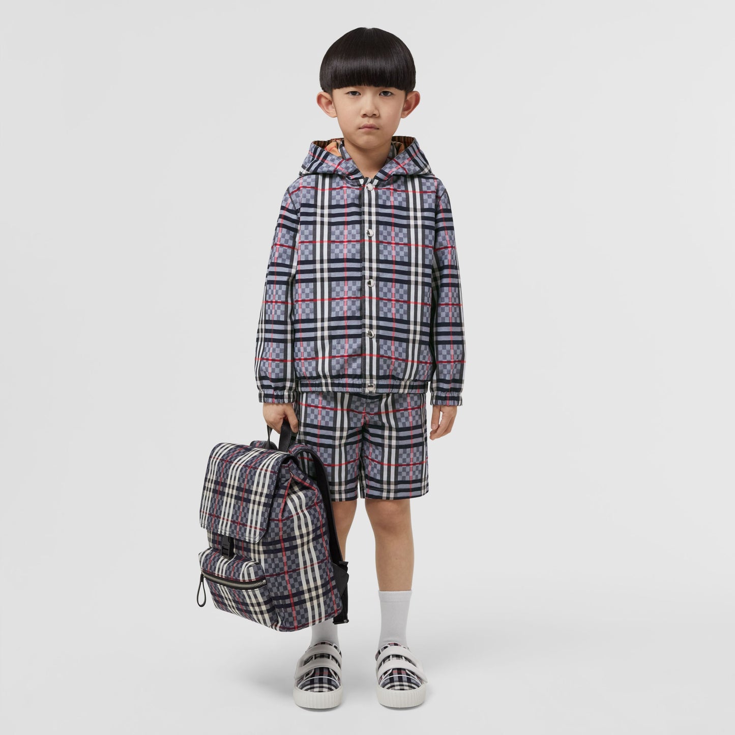 Burberry Reversible Check Stretch Jacquard Jacket