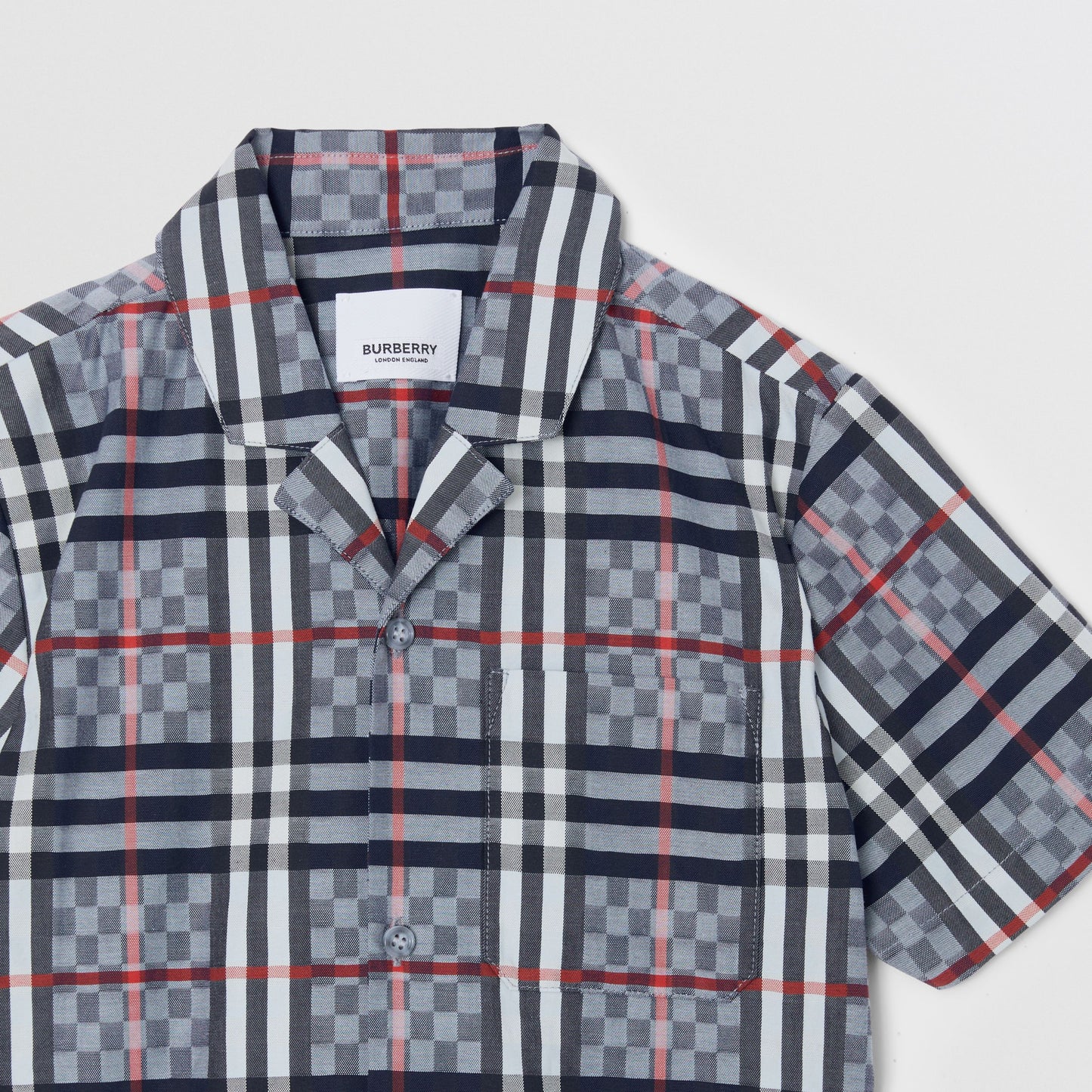 Burberry Short-sleeve Chequerboard Cotton Shirt