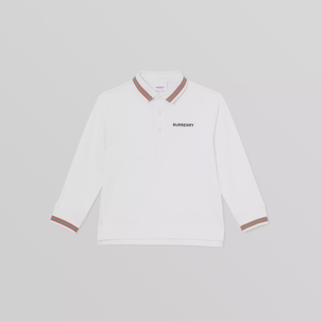 Burberry Long-sleeve Cotton Piqué Polo Shirt