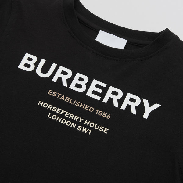 Burberry Black Horseferry Print Cotton T-shirt