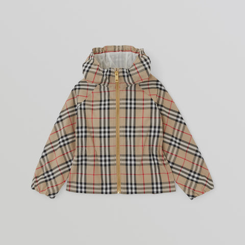 Burberry Vintage Check Cotton Hooded Jacket