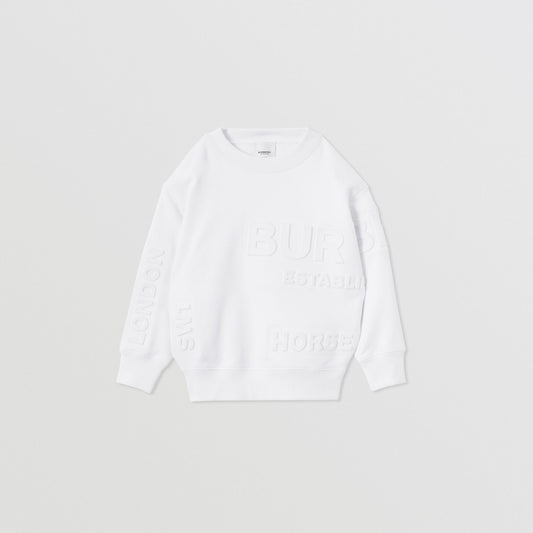 Burberry White Horseferry Print Sweatshirt