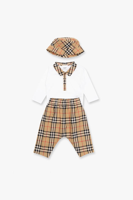 Burberry Vintage Check Three-piece Baby Boy Gift Set