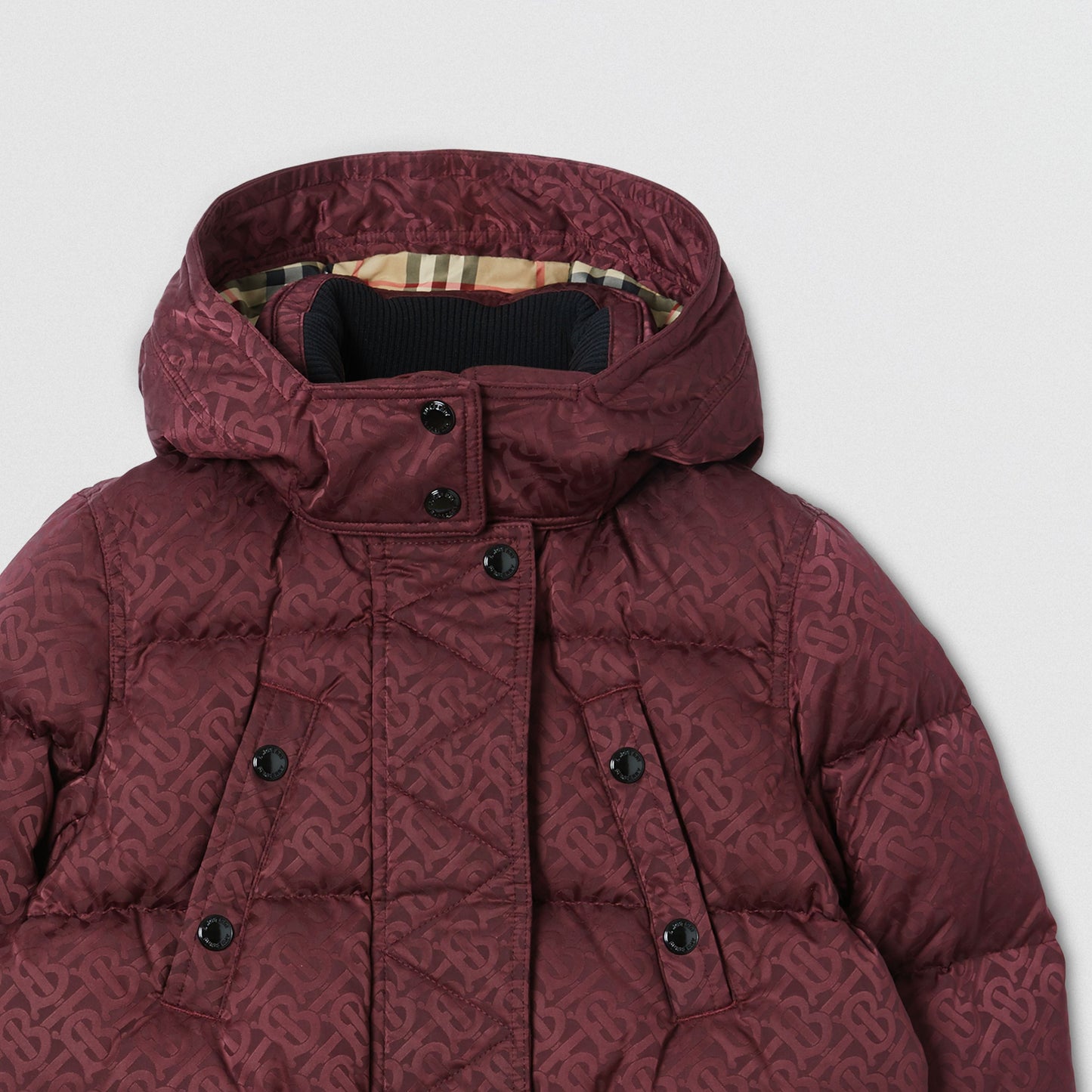 Burberry Detachable Monogram Puffer Coat