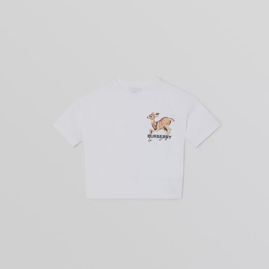 Burberry Deer Motif Cotton T-shirt