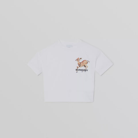 Burberry Deer Motif Cotton T-shirt