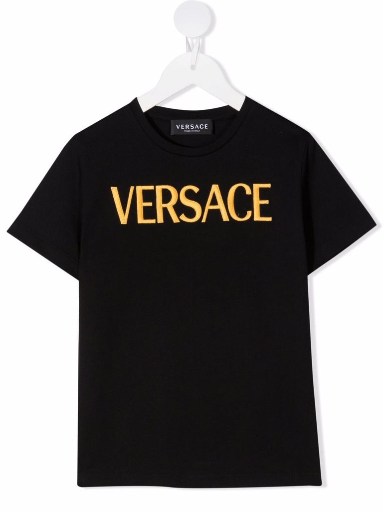 Versace Kids Logo Black Tshirt