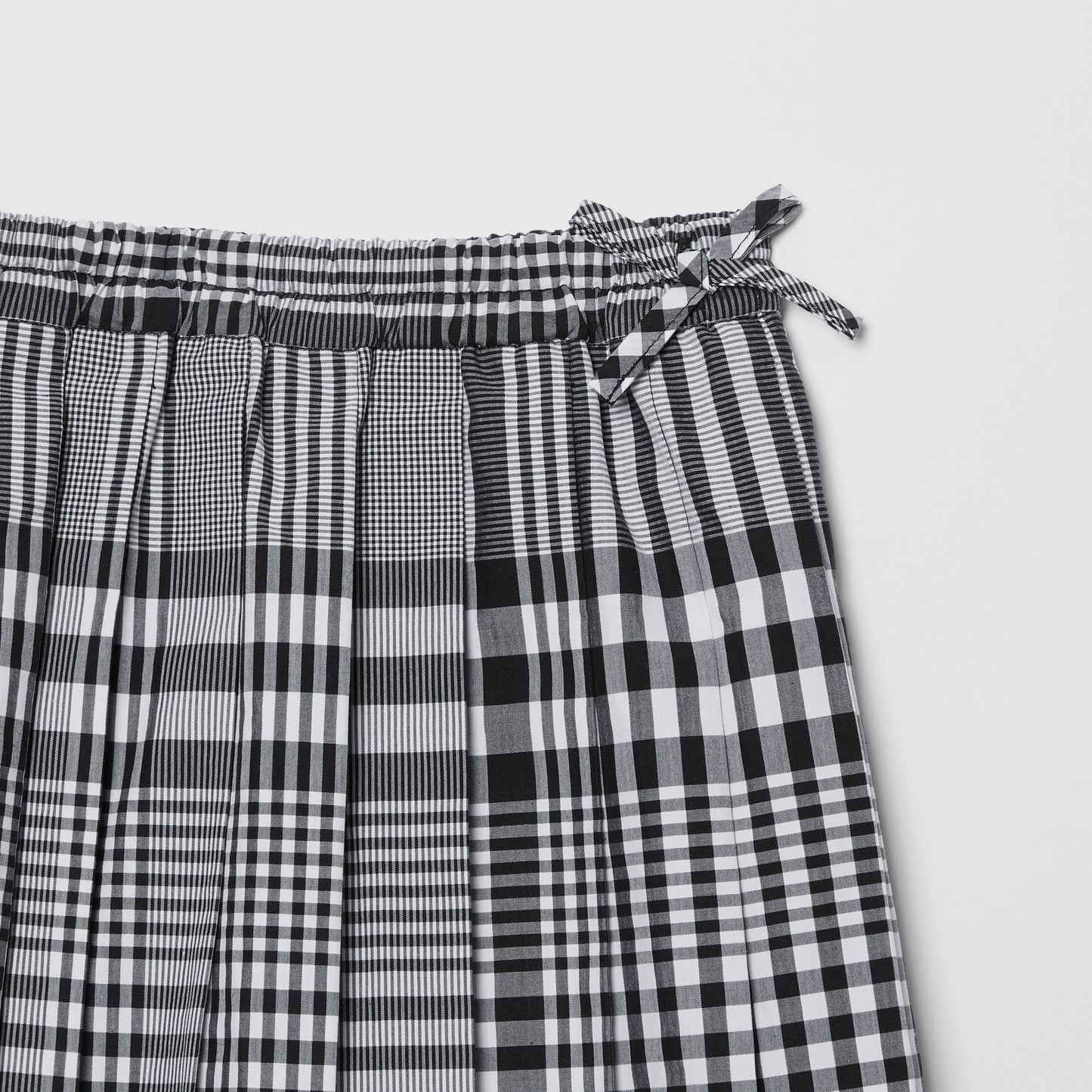 Burberry Check Cotton Poplin Pleated Skirt