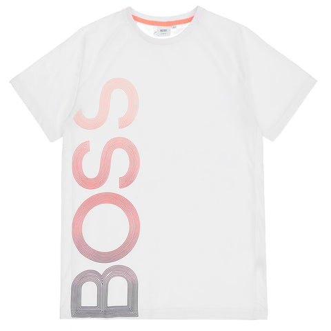 BOSS Faded Logo White Tshirt