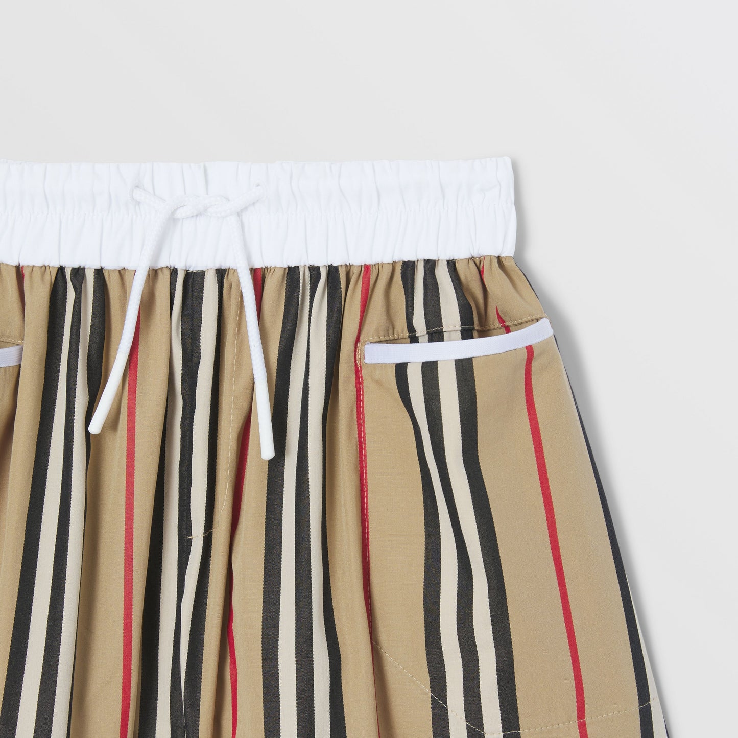 Burberry Girl Icon Stripe Cotton Poplin Shorts