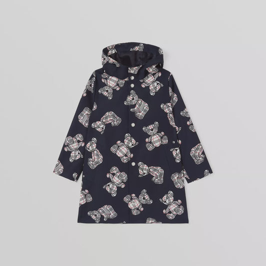 Burberry Thomas Bear Print Hooded Coat