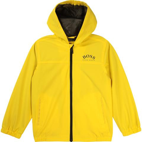 BOSS Yellow Zip Up Windbreaker