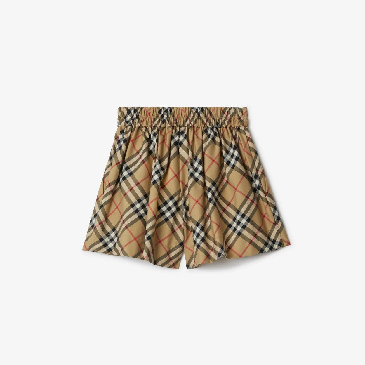 Check Stretch Cotton Shorts