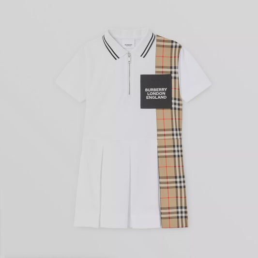 Burberry Vintage Check Piqué Polo Shirt Dress