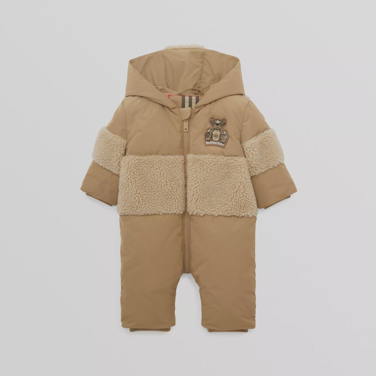 Burberry Thomas Bear Appliqué Hooded Puffer Suit