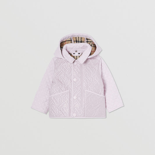 Burberry Baby Girl Detachable Hood Quilted Jacket