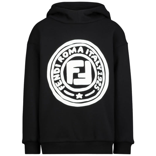 Fendi Black Roma Logo Sweatshirt