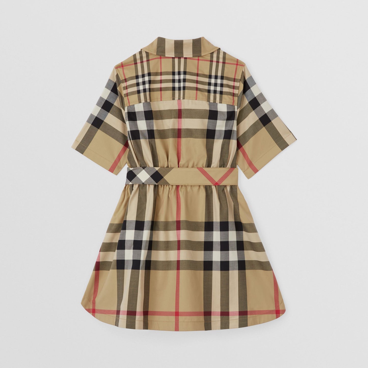 Burberry Patchwork Check Tie-waist Shirt Dress