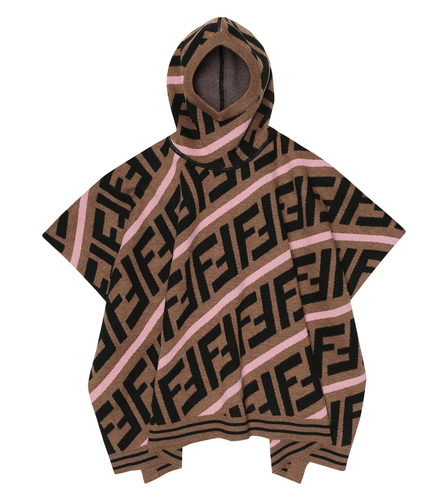 Fendi Allover Print Hooded Poncho