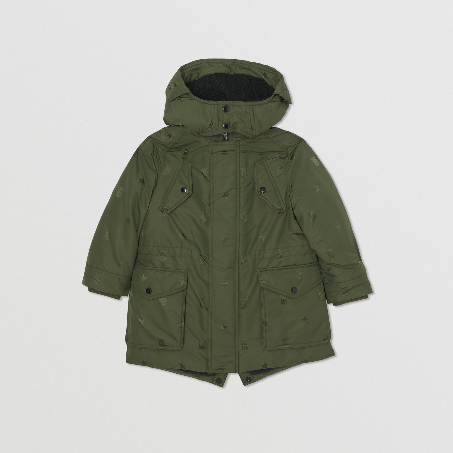 Burberry Star and Monogram Motif Nylon Parka Coat