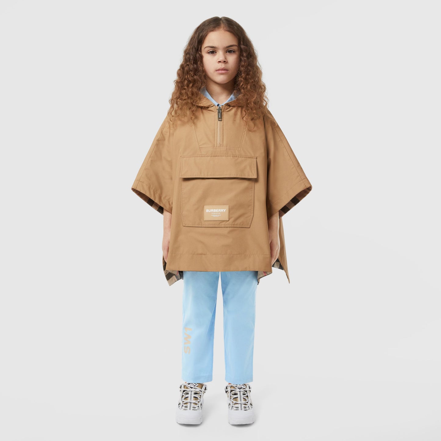 Burberry Reversible Nylon and Check Cotton Poncho