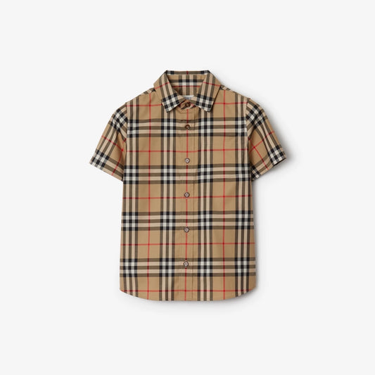 Check Stretch Cotton Shirt