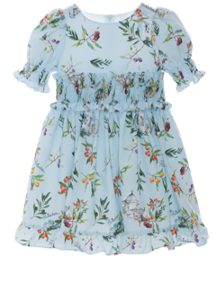 Patachou Girls Olive Blue Dress