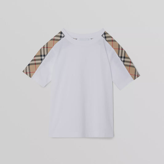 Burberry Vintage Check Panel Cotton T-shirt