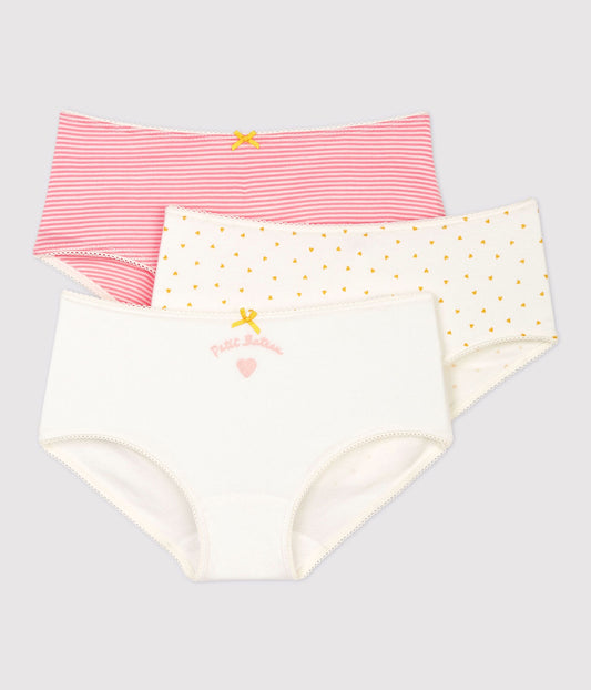 Petit Bateau Gril's Heart Print Cotton Panties