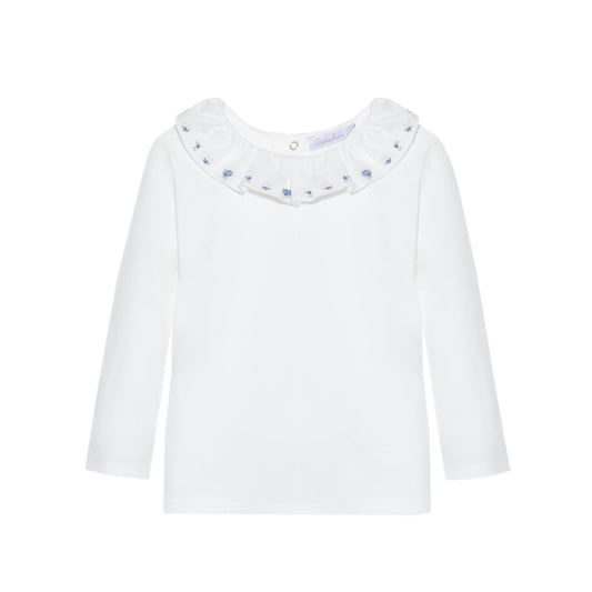 Patachou Girl White Collar Shirt