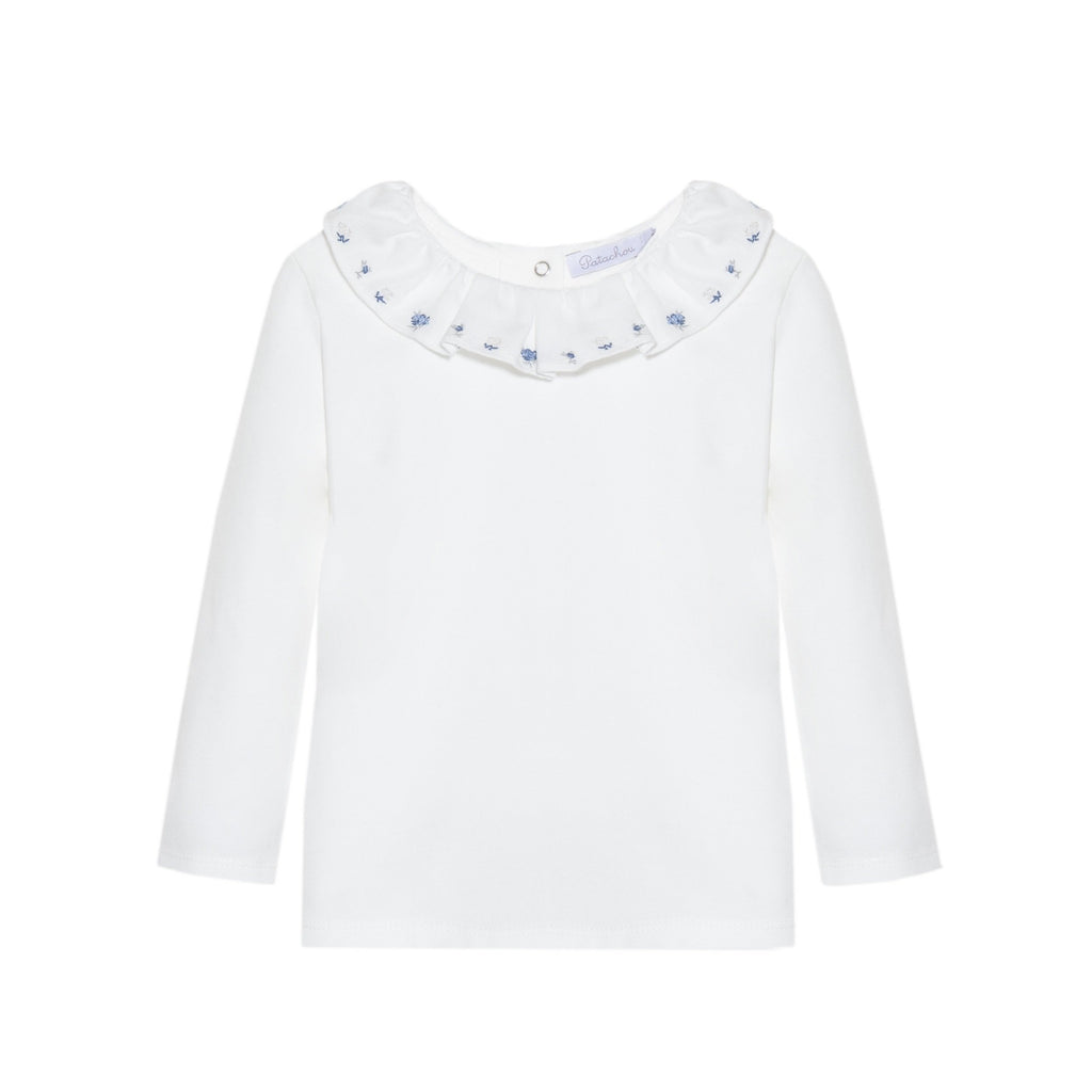 Patachou Girl White Collar Shirt