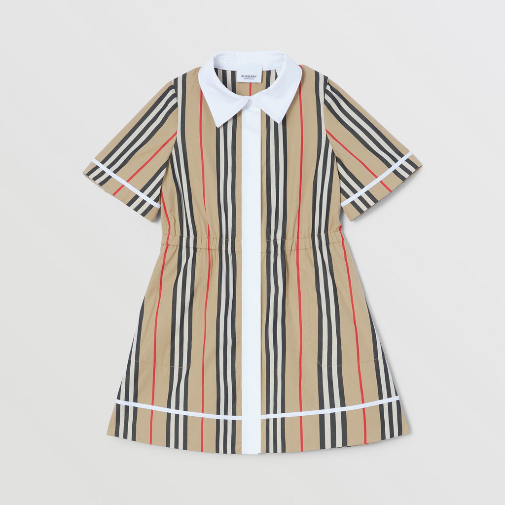 Burberry Short-sleeve Icon Print Cotton Dress