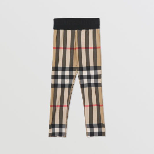 Burberry Check Stretch Jersey Leggings