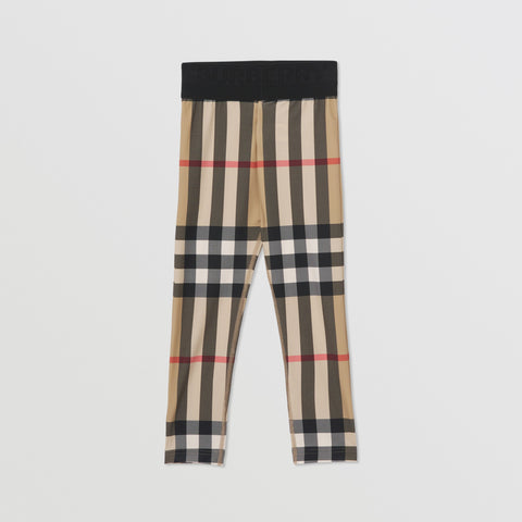 Burberry Check Stretch Jersey Leggings