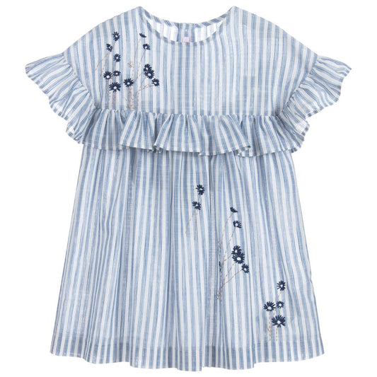 Il Gufo Blue Stripe Dress