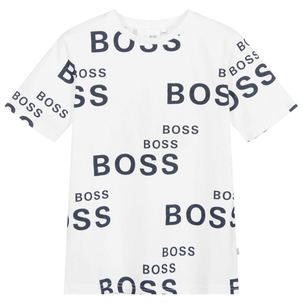 BOSS Allover Print Mini Me Tshirt