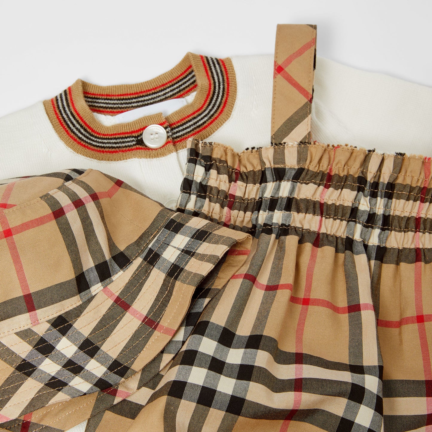 Burberry Vintage Check Cotton Three-piece Baby Gift Set