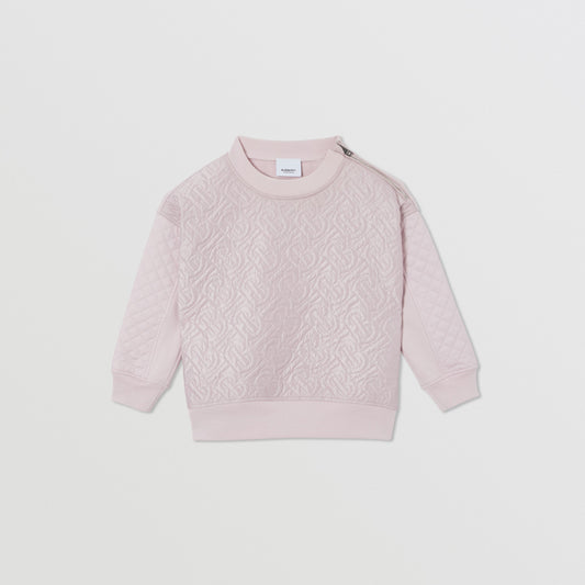 Burberry Monogram Quilted Panel Cotton Sweatshirt