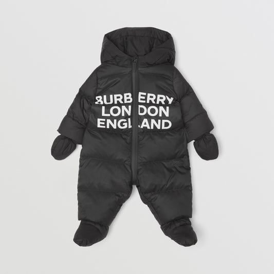Burberry Logo Print Puffer Suit