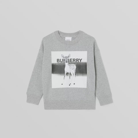 Burberry Grey Montage Print Sweatshirt