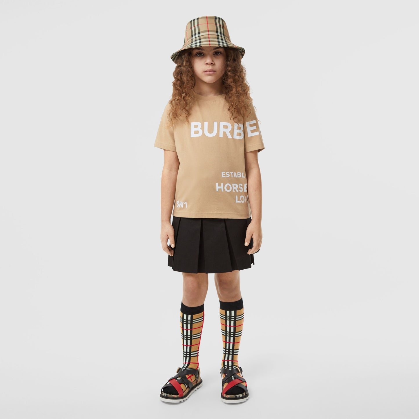 BurberryBeige Horseferry Print Cotton T-shirt